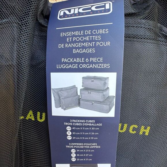 NICCI $76 6 Piece Set Luggage Organizers NEW - Picture 5 of 7